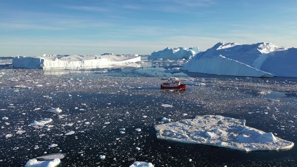 The beauty of nature. Icebergs in the Arctic and Antarctic. Global warming and climate change.