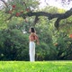 Young Woman Practicing Yoga Performing Succession of Asanas in a Green Park under a Tree - VideoHive Item for Sale