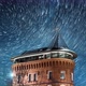 Night Stars Spiral Circle Trail Timelapse Red Brick Old City Water Tower - VideoHive Item for Sale