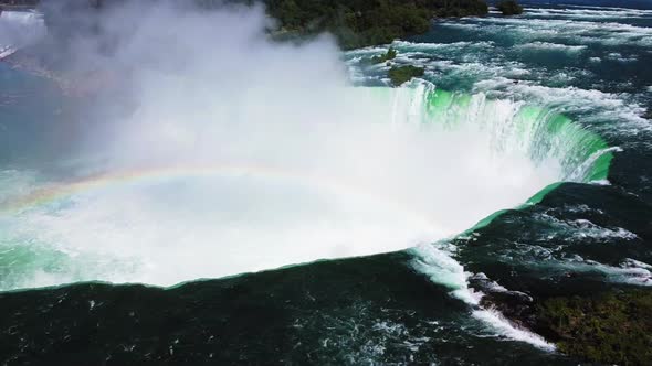 Majestic aerial view of Niagara Falls