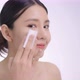 Young Attractive Asian Woman Cleaning Face With Cotton Pad Gently. - VideoHive Item for Sale