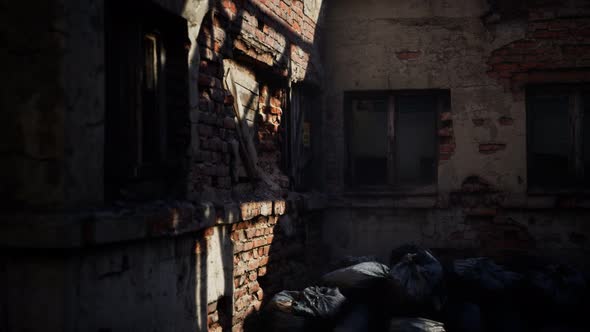 Abandoned Factory Empty Because of the Coronavirus Covid-19 Epidemic alt