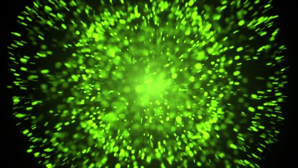 Green Particles Shockwave Style Blast