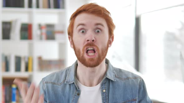 Yelling Angry Casual Redhead Man 