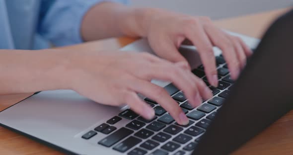 Woman work on notebook computer