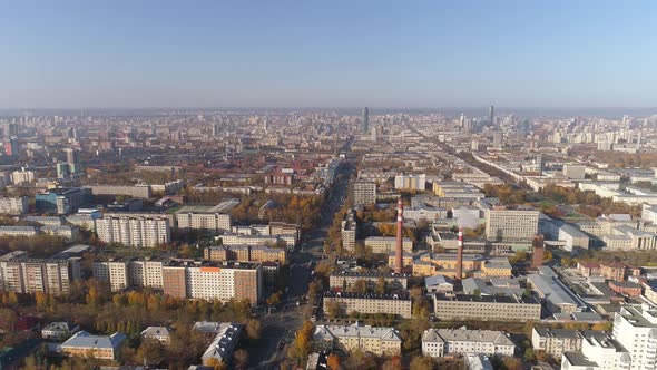 Aerial Shot Of Autumn City 02