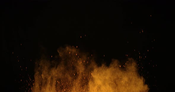 Explosion Of Orange Powder