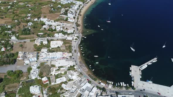 Serifos island in the Cyclades in Greece seen from the sky