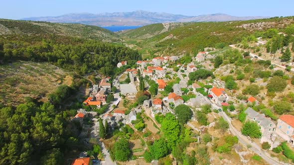 Aerial view of the village of Dol