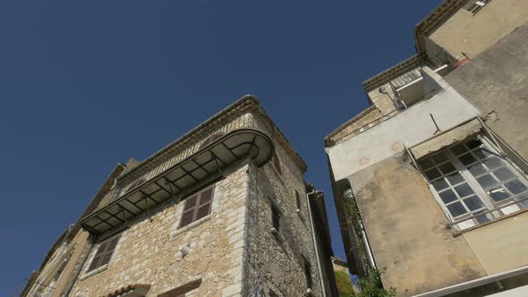 Low angle view of stone houses