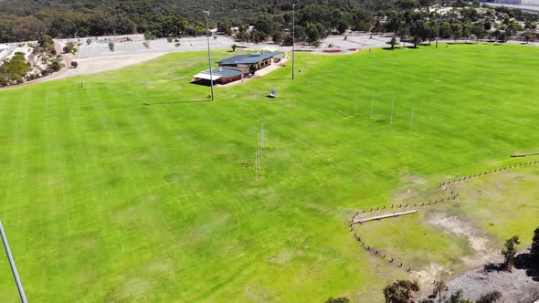 Aerial View of a Football Oval in Australia