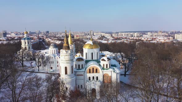 The Orthodox Church in the Ukrainian City of Chernigov at the Winter