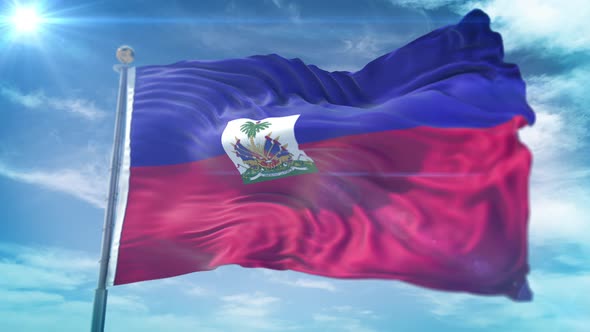 4K 3D Haiti Flag