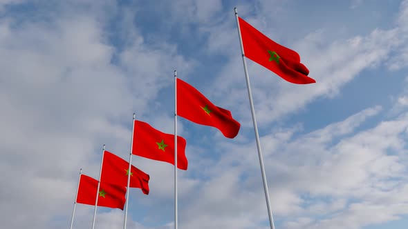 Morocco Flag on the Operating Chipset circuit board