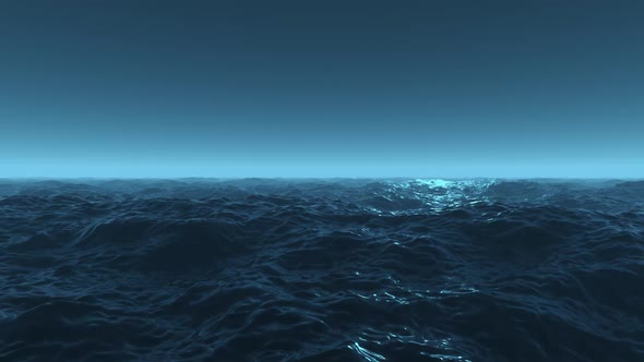 Storm on the sea and huge waves in the fog alt