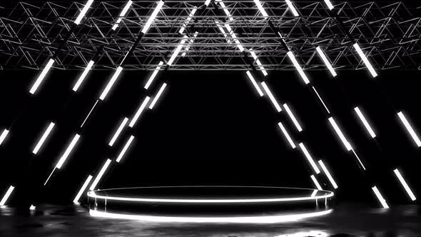 White Neon Light Stage Loop alt