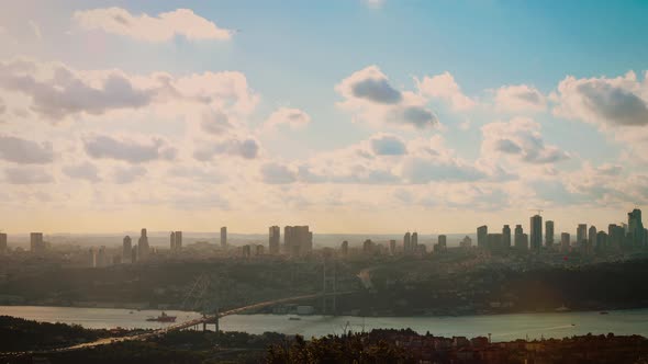 Istanbul Bosphorus Bridge Sunset