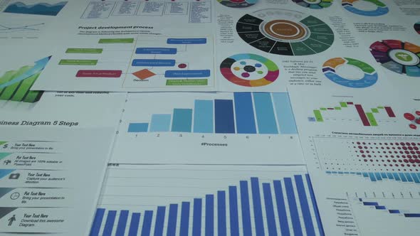 Financial Charts Of A Successful Company On The Table