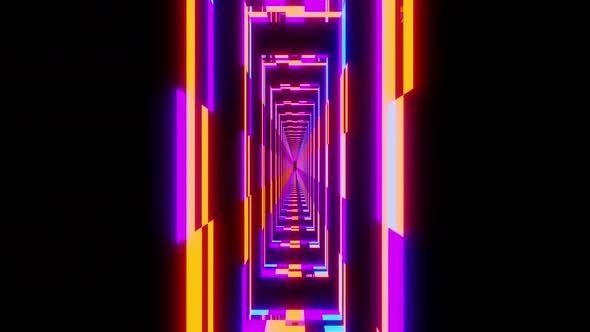 Sci Fi Neon Room Tunnel Vj Loop HD