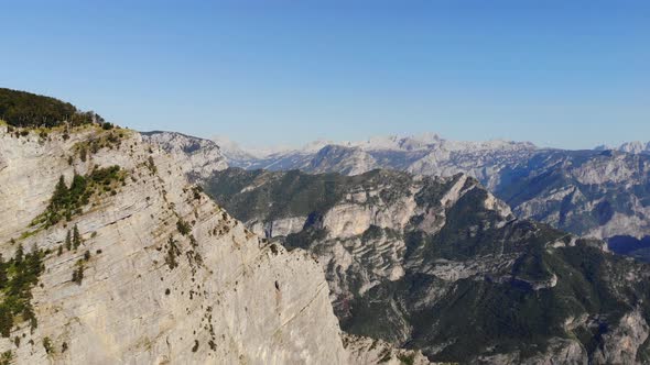 Aerial Shot of the Grlo Sokolovo Gorge Korita Montenegro