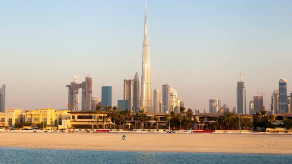 Day Beach in Dubai Time Lapse