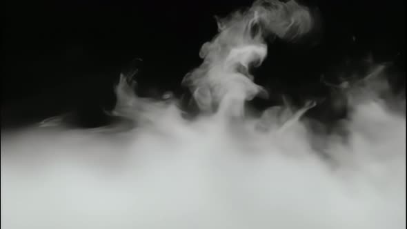 Vape Smoke Effect And Collision On Black Background And Collision