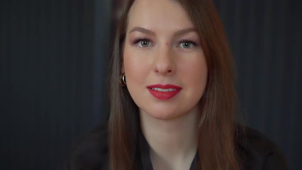 Young Woman in a Restaurant