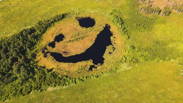 The Lake Seems to Be Laughing Slyly a Bird'seye View