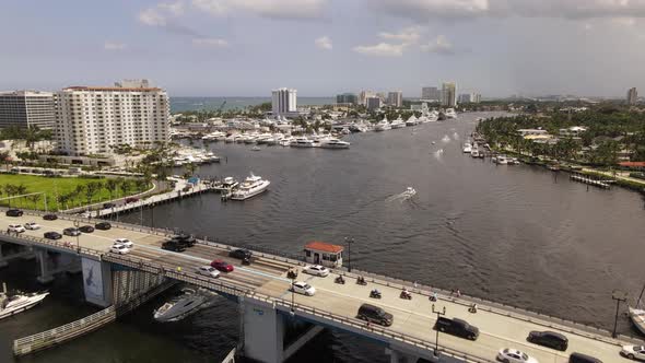 Aerial drone video Fort Lauderdale FL USA