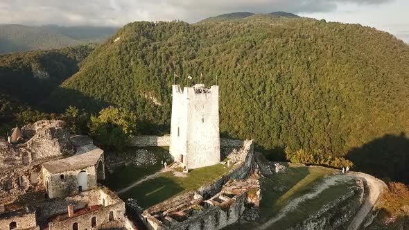 Aerial View on Anacopia Fortress and Iverian Mountain