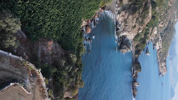 Sea Near the Coast  Aerial View of the Coastal Seascape