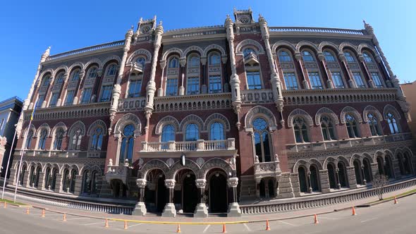 The Building of the National Bank of Ukraine in Kyiv Slow Motion