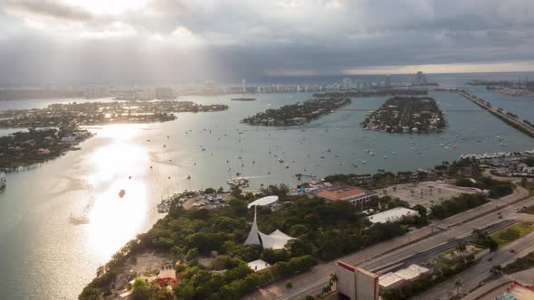 Aerial Hyperlapse over Miami Beach