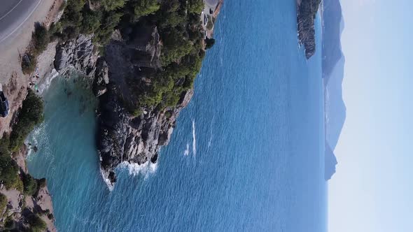 Sea Near the Coast  Aerial View of the Coastal Seascape