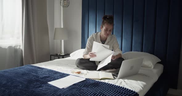 Young Woman Preparing for Exam