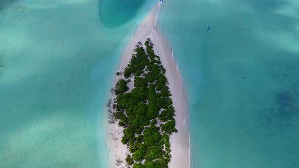 Aerial view travel of tropical bay beach journey by blue sea and sand background