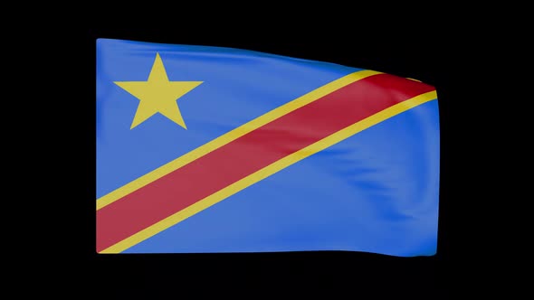 Congo Kinshasa Flag Alpha