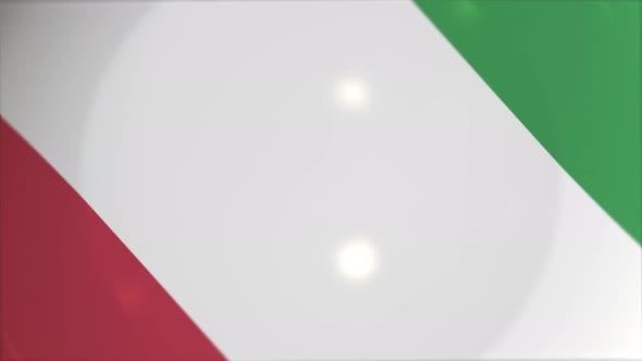 National Flag of Italy on the Plate