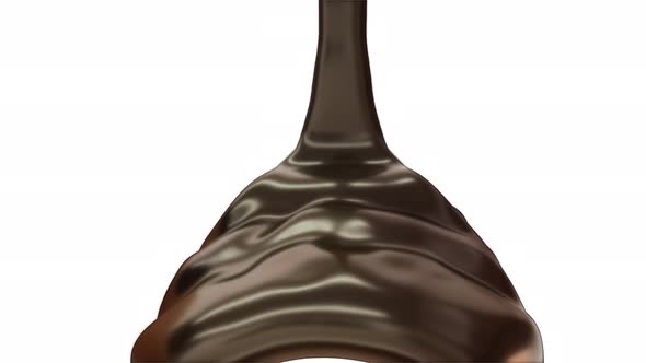 3D Animation Of Drooping Melted Chocolate