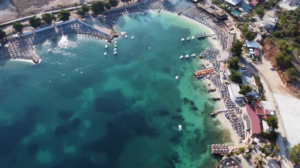 Aerial View From a Drone to Ksamil Albania