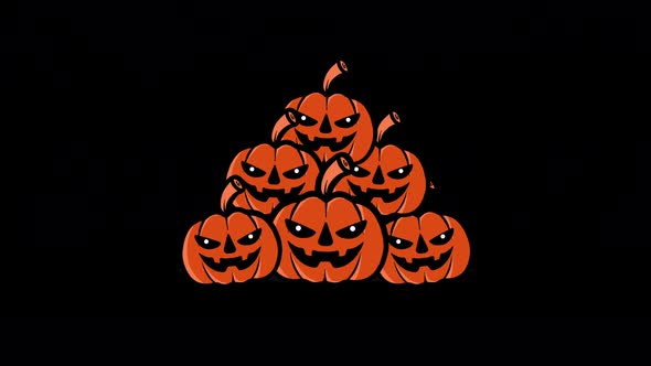 Animated Illustration Jumping Pumpkin