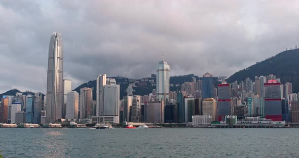 Hong Kong urban skyline 