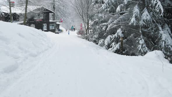 Ski Resort at Winter Day