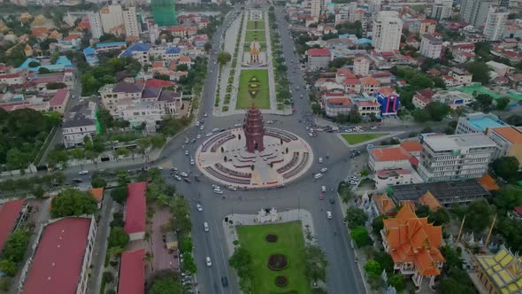 Independence Monument At The Intersection Of Norodom Boulevard And Sihanouk Boulevard In Phnom Penh