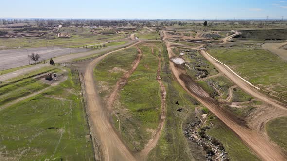 Flying above the Prairie City Off-Highway Motor Vehicle Recreation in California