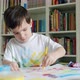Child Drawing With Left Hand - VideoHive Item for Sale