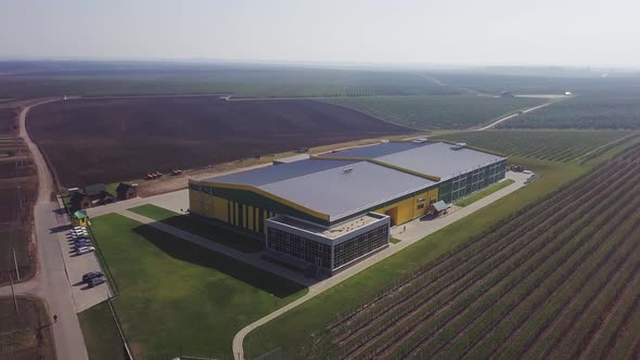 Ffruit Orchard Farm Showing Different Buildings to Warehouse Apples