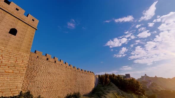 Flying over the Great Wall of China