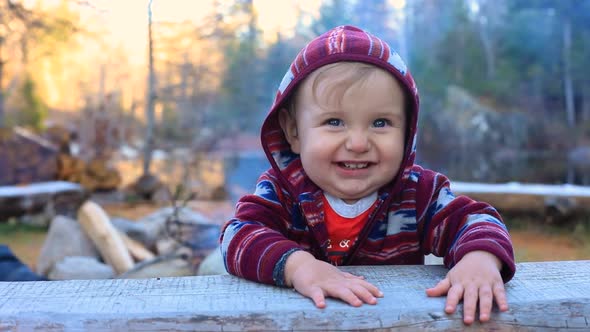 Adorable Happy Toddler in Focus