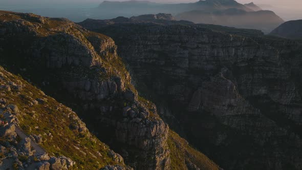 Rock Mountain Landscape at Golden Hour